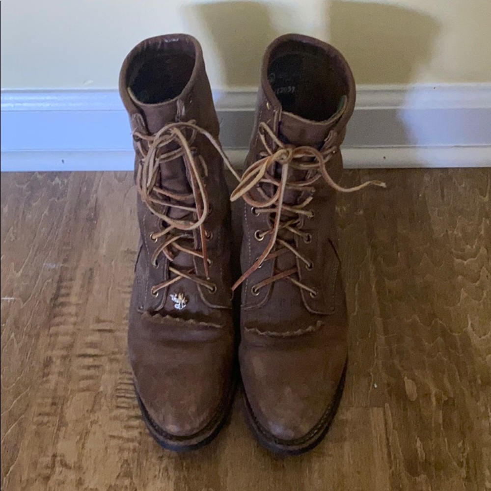 Vintage lace-up boots